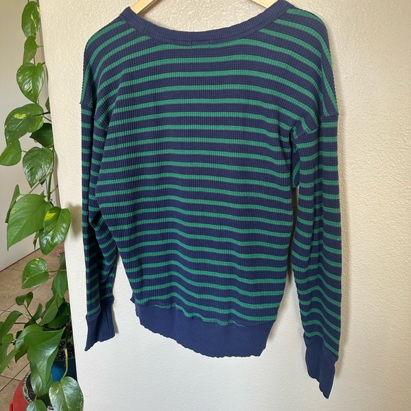 Offline by Aerie Striped Blue and Green Sweater - Picture 7 of 8